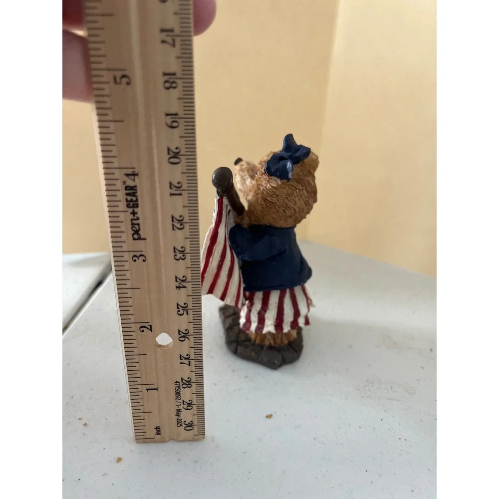 Bears Patriotic Teddy Bear Figurine American Flag Americana Decor 3.5 Inch